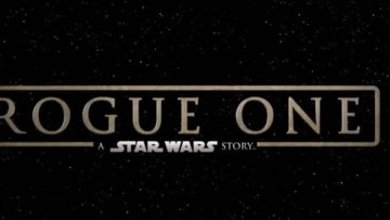 The title card of Rogue One: A Star Wars Story. Still from the Olympics trailer. Photo: Disney/Lucasfilm