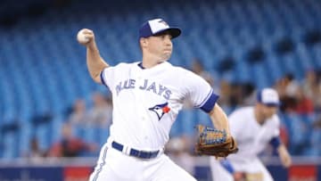 TORONTO, ON - SEPTEMBER 5: Aaron Sanchez #41 of the Toronto Blue Jays delivers a pitch in the first inning during MLB game action against the Tampa Bay Rays at Rogers Centre on September 5, 2018 in Toronto, Canada. (Photo by Tom Szczerbowski/Getty Images)