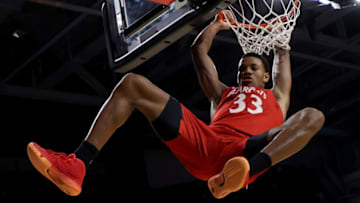 Cincinnati Bearcats forward Ody Oguama dunks against the Bryant Bulldogs at Fifth Third Arena. Getty Images.