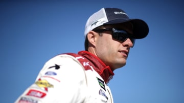 HOMESTEAD, FLORIDA - NOVEMBER 17: David Ragan, driver of the #38 Thank You David Ford, stands on the grid during the Monster Energy NASCAR Cup Series Ford EcoBoost 400 at Homestead Speedway on November 17, 2019 in Homestead, Florida. (Photo by Chris Graythen/Getty Images)
