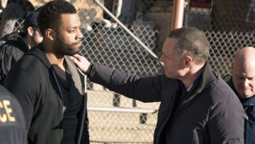 CHICAGO P.D. -- "Captive" Episode 512 -- Pictured: (l-r) LaRoyce Hawkins as Kevin Atwater, Jason Beghe as Hank Voight -- (Photo by: Matt Dinerstein/NBC)
