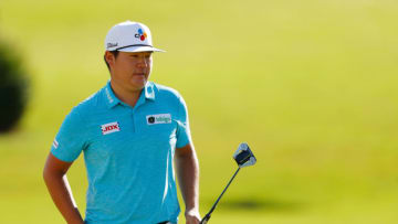 ATLANTA, GEORGIA - SEPTEMBER 05: Sungjae Im of South Korea reacts to his missed eagle putt on the 18th green during the second round of the TOUR Championship at East Lake Golf Club on September 05, 2020 in Atlanta, Georgia. (Photo by Kevin C. Cox/Getty Images)