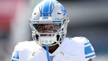 PHILADELPHIA, PENNSYLVANIA - SEPTEMBER 22: Ty Johnson #31 of the Detroit Lions warms up before the game against the Philadelphia Eagles at Lincoln Financial Field on September 22, 2019 in Philadelphia, Pennsylvania. (Photo by Elsa/Getty Images)