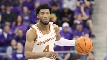 Tyrese Hunter, Texas basketball. Mandatory Credit: Kevin Jairaj-USA TODAY Sports