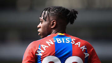 LONDON, ENGLAND - APRIL 14: Aaron Wan-Bissaka of Crystal Palace during the Premier League match between Crystal Palace and Manchester City at Selhurst Park on April 14, 2019 in London, United Kingdom. (Photo by Marc Atkins/Getty Images)