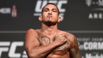 LAS VEGAS, NV - JULY 06: Anthony Pettis poses on the scale during the UFC 226 weigh-in inside T-Mobile Arena on July 6, 2018 in Las Vegas, Nevada. (Photo by Josh Hedges/Zuffa LLC/Zuffa LLC via Getty Images)