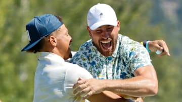 Travis Kelce and Patrick Mahomes, 2022 American Century Championship,(Photo by Isaiah Vazquez/Clarkson Creative/Getty Images)