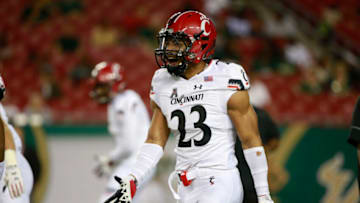 Cincinnati Bearcats linebacker Eric Wilson prior to game against the South Florida Bulls at Raymond James Stadium. USA Today.