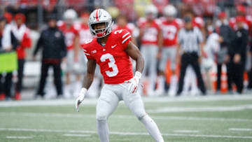 COLUMBUS, OH - SEPTEMBER 08: Damon Arnette #3 of the Ohio State Buckeyes in action during the game against the Rutgers Scarlet Knights at Ohio Stadium on September 8, 2018 in Columbus, Ohio. Ohio State won 52-3. (Photo by Joe Robbins/Getty Images)