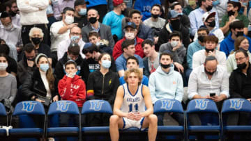 Yeshiva University vs. Illinois Wesleyan University at the Max Stern Athletic Center on Thursday, December 30, 2021. Yeshiva University #11 Ryan Turell before the start of the game.Yeshiva Vs Illinois Wesleyan