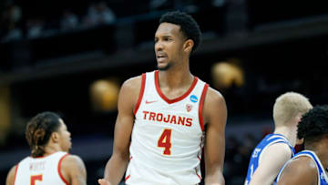 Evan Mobley, USC Trojans. Photo by Sarah Stier/Getty Images