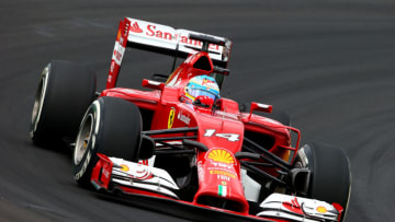 SAO PAULO, BRAZIL - NOVEMBER 08: Fernando Alonso of Spain and Ferrari drives during final practice for the Brazilian Formula One Grand Prix at Autodromo Jose Carlos Pace on November 8, 2014 in Sao Paulo, Brazil. (Photo by Mark Thompson/Getty Images)