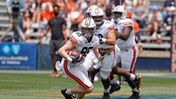 Tyler Fromm could make big plays at TE for Auburn football and raise his profile.Apr 17, 2021; Auburn, Alabama, USA; Auburn Tigers tight end Tyler Fromm (85) during the first quarter of the spring game at Jordan-Hare Stadium. Mandatory Credit: John Reed-USA TODAY Sports