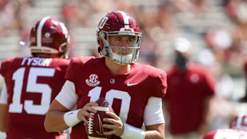 Mac Jones, 2021 NFL mock draft (Mandatory Credit: Gary Cosby Jr/The Tuscaloosa News via USA TODAY Sports)
