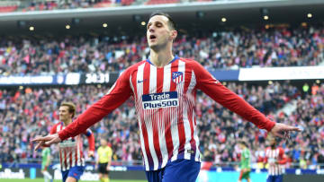 MADRID, SPAIN - DECEMBER 08: Nikola Kalinic of Atletico Madrid celebrates after scoring his team's first goal during the La Liga match between Club Atletico de Madrid and Deportivo Alaves at Wanda Metropolitano on December 8, 2018 in Madrid, Spain. (Photo by Denis Doyle/Getty Images)