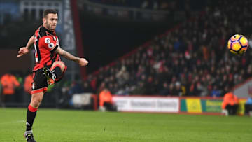 BOURNEMOUTH, ENGLAND - JANUARY 21: Jack Wilshere of AFC Bournemouth shoots during the Premier League match between AFC Bournemouth and Watford at Vitality Stadium on January 21, 2017 in Bournemouth, England. (Photo by Mike Hewitt/Getty Images)