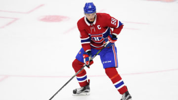 TORONTO, ON - SEPTEMBER 09: Montreal Canadiens defenceman Noah Juulsen (58) skates with the puck during the third period of the NHL rookie tournament game between the Montreal Canadiens and the Ottawa Senators on September 9, 2017, at Ricoh Coliseum in Toronto, ON, Canada. (Photograph by Julian Avram/Icon Sportswire via Getty Images)