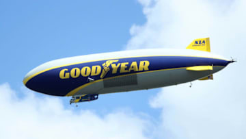 CHARLOTTE, NC - AUGUST 12: The goodyear blimp is seen over the course during the third round of the 2017 PGA Championship at Quail Hollow Club on August 12, 2017 in Charlotte, North Carolina. (Photo by Sam Greenwood/Getty Images)