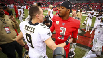 Jameis Winston, Drew Brees, Tampa Bay Buccaneers, New Orleans Saints. (Photo by Will Vragovic/Getty Images)