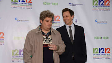 Bobby Moynihan and Seth Meyers (Photo by Dimitrios Kambouris/Getty Images)