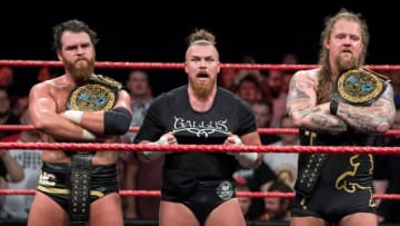 Gallus defeated Flash Morgan Webster and Mark Andrews on the October 17, 2019 edition of NXT UK. Photo: WWE.com