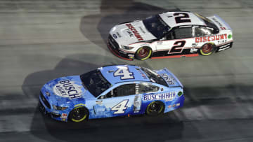 Kevin Harvick, Stewart-Haas Racing, and Brad Keselowski, Team Penske, NASCAR (Photo by Jared C. Tilton/Getty Images)
