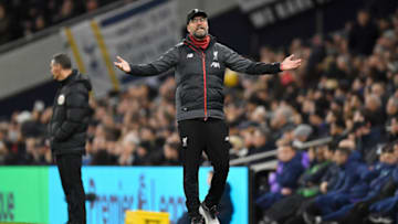 LONDON, ENGLAND - JANUARY 11: Jurgen Klopp, Manager of Liverpool reacts during the Premier League match between Tottenham Hotspur and Liverpool FC at Tottenham Hotspur Stadium on January 11, 2020 in London, United Kingdom. (Photo by Justin Setterfield/Getty Images)