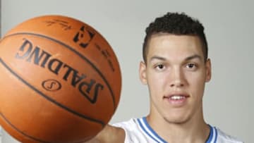 Sep 29, 2014; Orlando, FL, USA; Orlando Magic forward Aaron Gordon (00) during media day at Amway Center. Mandatory Credit: Kim Klement-USA TODAY Sports