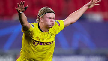 Erling Haaland made the difference for Borussia Dortmund with his brace (Photo by Mateo Villalba/Quality Sport Images/Getty Images)