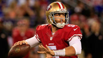 Quarterback McLeod Bethel-Thompson #5 of the San Francisco 49ers and current Toronto Argonauts quarterback. (Photo by Rob Carr/Getty Images)