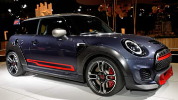 BRUSSELS, BELGIUM - JANUARY 09: The Mini John Cooper Works GP is on display at the Dream Car exposition, which is part of the Brussels Motor Show on January 9, 2020 in Brussels, Belgium. (Photo by Didier Messens/Getty Images)