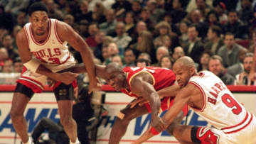 Scottie Pippen, Vernon Maxwell, Ron Harper, Chicago Bulls