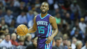Nov 28, 2016; Memphis, TN, USA; Charlotte Hornets guard Kemba Walker (15) dribbles in the second half against the Memphis Grizzlies at FedExForum. Charlotte defeated Memphis 104-85. Mandatory Credit: Nelson Chenault-USA TODAY Sports
