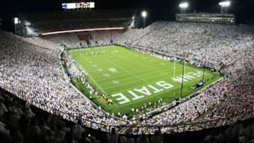 Oct 12, 2013; University Park, PA, USA; A general view of the Beaver Stadium during the third quarter between the Penn State Nittany Lions and the Michigan Wolverines. Penn State defeated Michigan 43-40 in overtime. Mandatory Credit: Matthew O