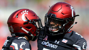 Cincinnati Bearcats safety James Wiggins celebrates against the Tulane Green Wave at Nippert Stadium. USA Today.