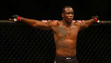 LAS VEGAS, NV - FEBRUARY 06: Ovince Saint Preux prepares to fight Rafael 'Feijao' Cavalcante of Brazil in a light heavyweight bout during the UFC Fight Night event at MGM Grand Garden Arena on February 6, 2016 in Las Vegas, Nevada. (Photo by Jamie Squire /Zuffa LLC/Zuffa LLC via Getty Images)