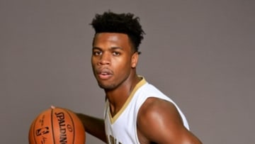 Sep 23, 2016; New Orleans, LA, USA; New Orleans Pelicans guard Buddy Hield (24) poses for a portrait during media day at the Smoothie King Center. Mandatory Credit: Derick E. Hingle-USA TODAY Sports