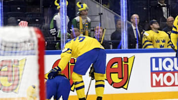 Rasmus Sandin, Washington Capitals (Photo by Emmi Korhonen / Lehtikuva / AFP) / Finland OUT (Photo by EMMI KORHONEN/Lehtikuva/AFP via Getty Images)