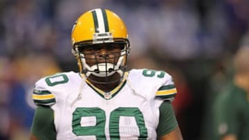 Dec 30, 2012; Minneapolis, MN, USA; Green Bay Packers defensive tackle B.J. Raji (90) against the Minnesota Vikings at the Metrodome. The Vikings defeated the Packers 37-34. Mandatory Credit: Brace Hemmelgarn-USA TODAY Sports