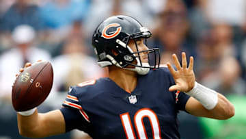 CHICAGO, IL - OCTOBER 22: Quarterback Mitchell Trubisky