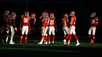 ARLINGTON, TX - NOVEMBER 05: The Kansas City Chiefs wait before a kick off from the Dallas Cowboys at AT