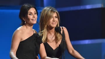 Courteney Cox and Jennifer Aniston (Photo by Kevin Mazur/Getty Images for Turner)