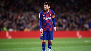 Barcelona forward Lionel Messi (Photo by Alex Caparros/Getty Images)