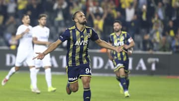 ISTANBUL, TURKEY - NOVEMBER 08: Vedat Muriqi (94) of Fenerbahce celebrates after scoring a goal during the Turkish Super Lig soccer match between Fenerbahce and Kasimpasa in Istanbul, Turkey on November 08, 2019. (Photo by Serhat Cagdas/Anadolu Agency via Getty Images)
