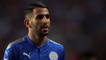 HONG KONG - JULY 19: Riyad Mahrez of Leicester City during the Premier League Asia Trophy match between Leicester City and West Bromwich Albion at Hong Kong Stadium on July 19, 2017 in Hong Kong, Hong Kong. (Photo by Stanley Chou/Getty Images)