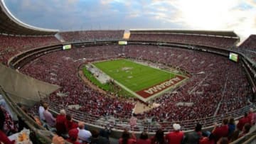 Oct 10, 2015; Tuscaloosa, AL, USA; A general view of Bryant-Denny Stadium during the game between the Alabama Crimson Tide and Arkansas Razorbacks. Mandatory Credit: Marvin Gentry-USA TODAY Sports