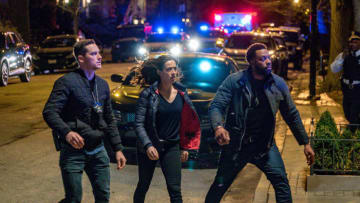 CHICAGO P.D. -- "Reckoning" -- Episode 622 -- Pictured: (l-r) Jesse Lee Soffer as Det. Jay Halstead, Marina Squerciati as Officer Kim Burgess, LaRoyce Hawkins as Officer Kevin Atwater -- (Photo by: Matt Dinerstein/NBC)