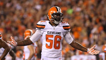 Nov 5, 2015; Cincinnati, OH, USA; Cleveland Browns inside linebacker Karlos Dansby (56) against the Cincinnati Bengals at Paul Brown Stadium. The Bengals won 31-10. Mandatory Credit: Aaron Doster-USA TODAY Sports