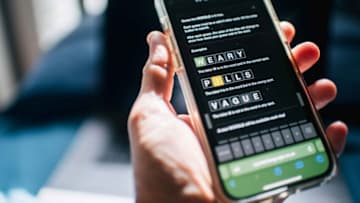 HOUSTON, TEXAS - JANUARY 12: In this photo illustration, the word game Wordle is shown on a mobile phone on January 12, 2022 in Houston, Texas. The online word game Wordle has gone viral after initially gaining momentum in October of 2021. Created by software engineer Josh Wardle, the game now has more than 2.7 million players. (Photo Illustration by Brandon Bell/Getty Images)