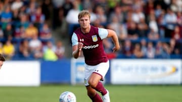 TELFORD, ENGLAND - JULY 12: James Bree of Aston Villa during the Pre-Season Friendly between AFC Telford United and Aston Villa at New Bucks Head Stadium on July 12, 2017 in Telford, England. (Photo by Malcolm Couzens/Getty Images)